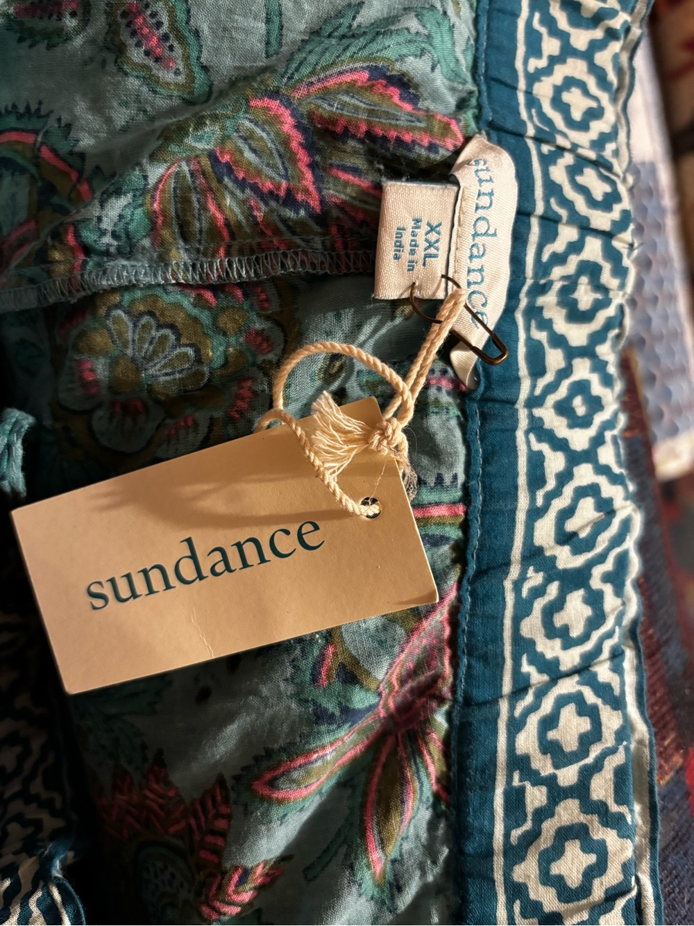 Sundance Teal Floral-Print Relaxed Joggers - Picture 4 of 4